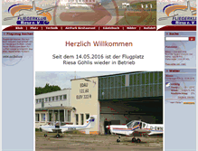 Tablet Screenshot of fliegerklub-riesa.de